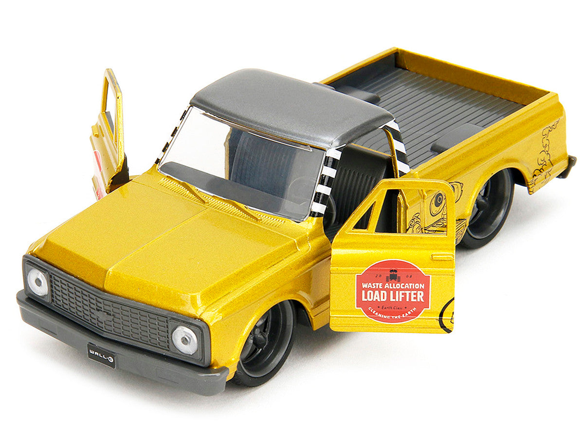 1972 Chevrolet Cheyenne Pickup Truck Gold Metallic with Gray Top "Wall-E" (2008) Movie "Hollywood Rides" Series 1/32 Diecast Model Car by Jada-3
