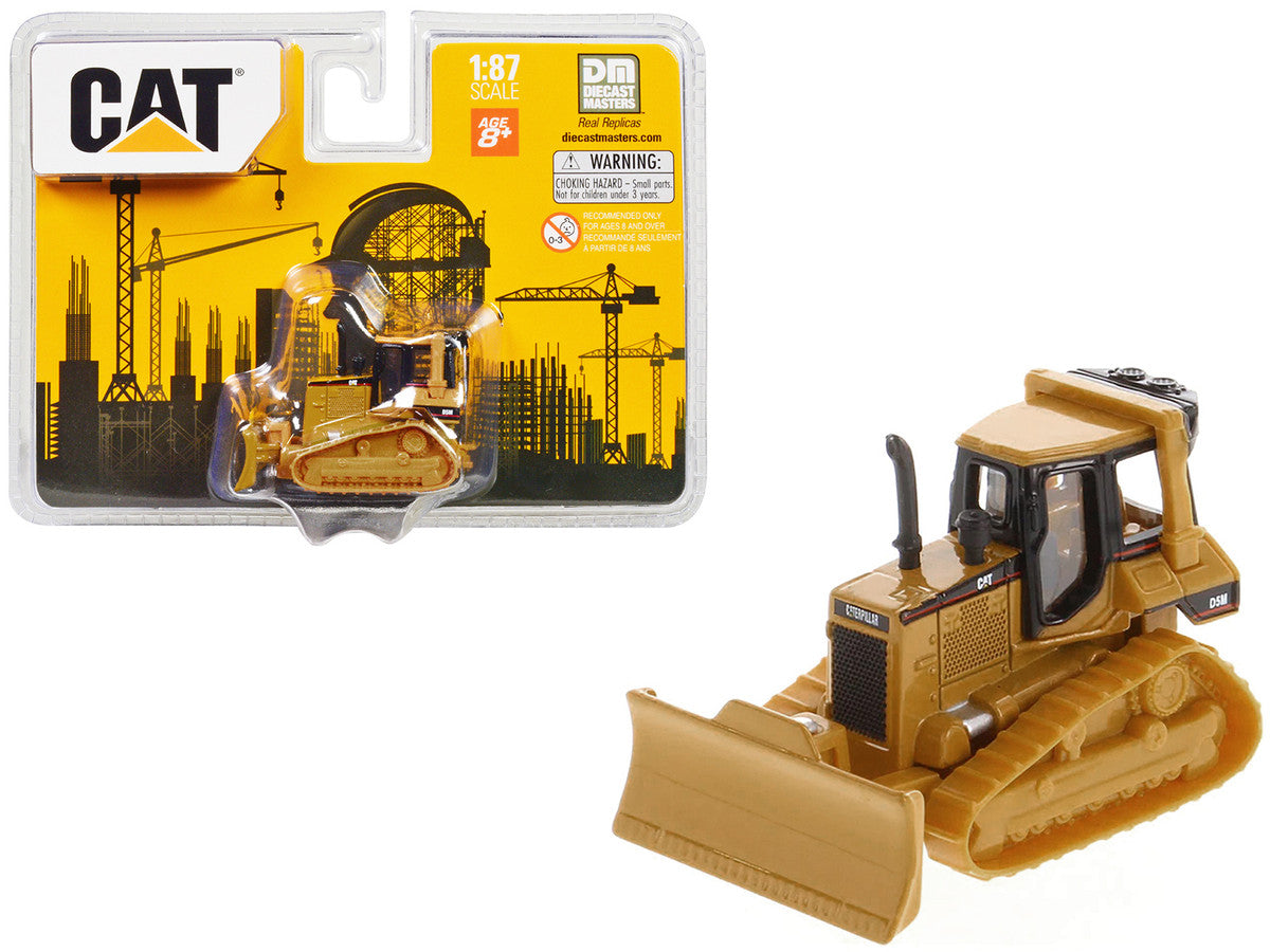 CAT Caterpillar D5M Track-Type Tractor Yellow 1/87 (HO) Diecast Model by Diecast Masters-0