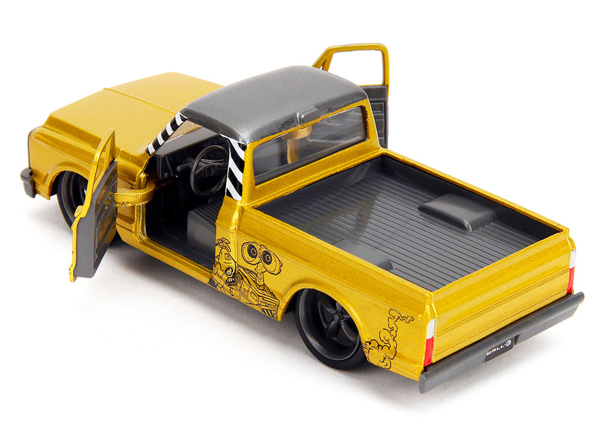 1972 Chevrolet Cheyenne Pickup Truck Gold Metallic with Gray Top "Wall-E" (2008) Movie "Hollywood Rides" Series 1/32 Diecast Model Car by Jada-2