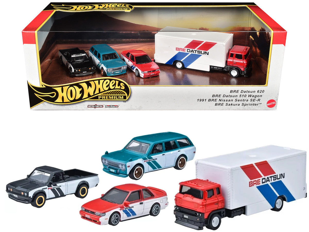"BRE" Set of 4 pieces Series Hot Wheels "Premium" 2024 Series U Diecast Model Cars by Hot Wheels-0